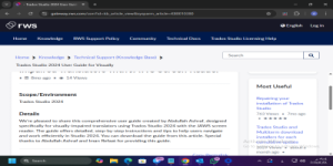 A screenshot from the official RWS website featuring the official recognition of Abdullah Ashraf's accessibility guide for Trados Studio.